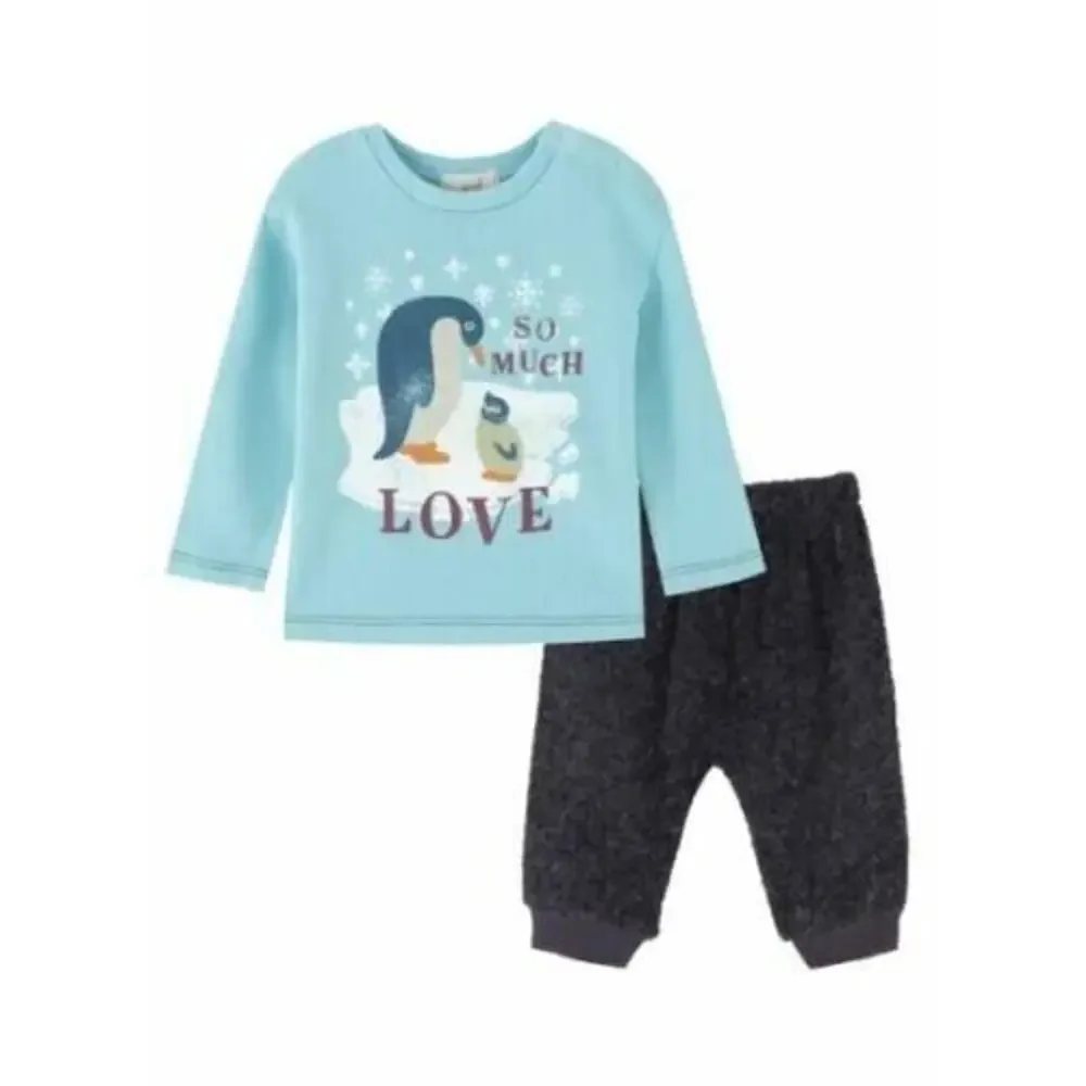 Peek Baby Boys Marco 2-Piece So Much Love Sweatshirt & Joggers Set 12-18Mths $52